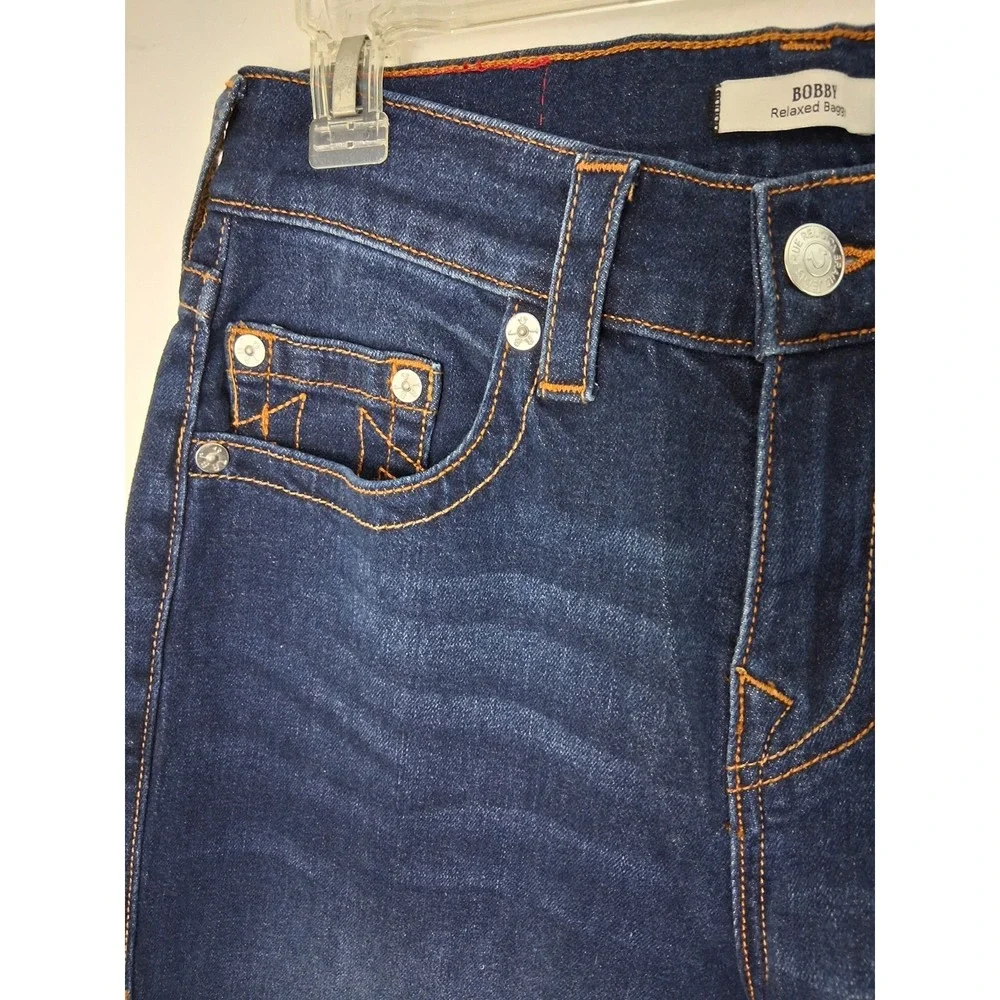 True‎ Religion Bobby Relaxed Baggy Jeans Size 28 X 30 Dark Wash Indie Sleaze